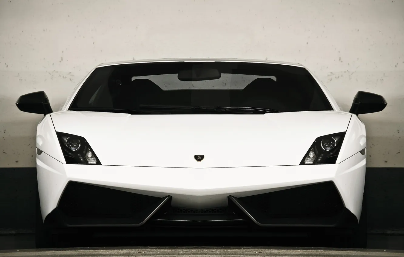 Photo wallpaper white, white, gallardo, lamborghini, the front, Lamborghini, lp570-4, superleggera