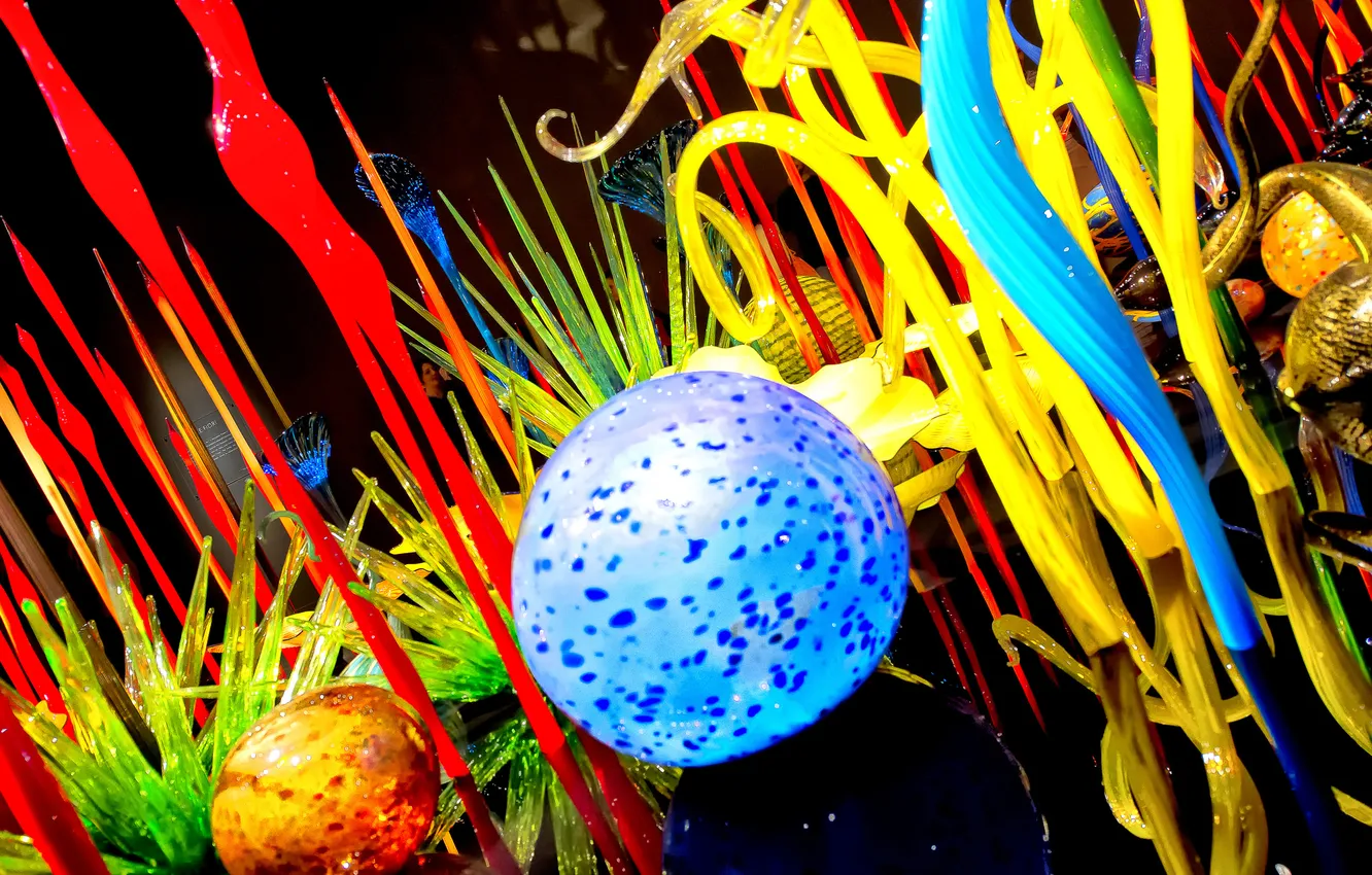 Photo wallpaper glass, color, art, the volume, Dale Chihuly