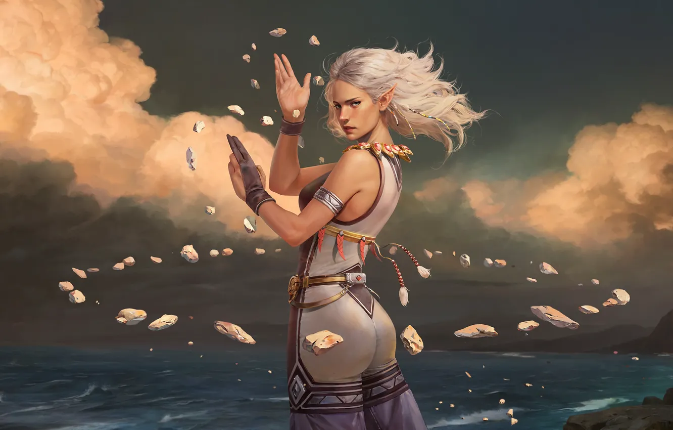 Photo wallpaper girl, art, Fiction