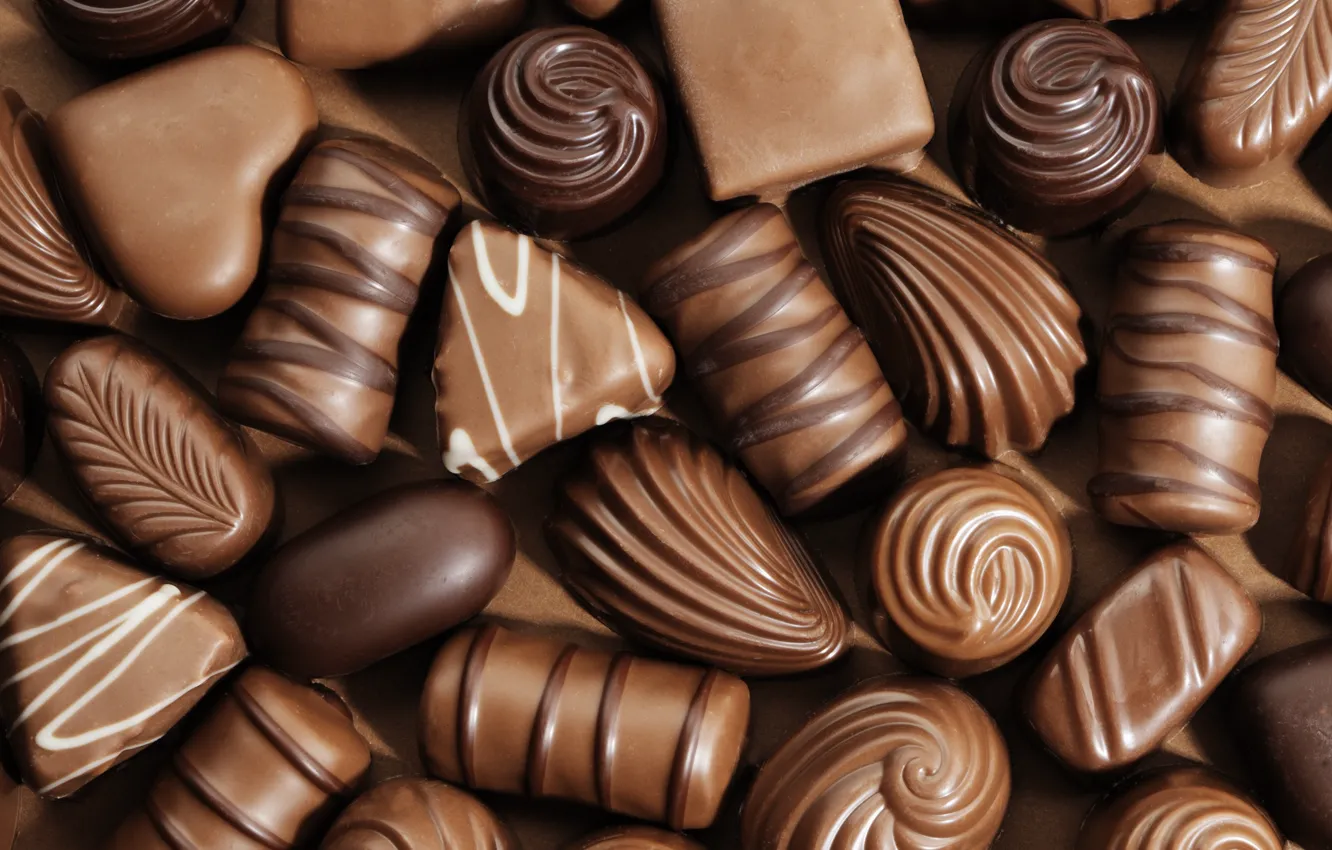 Photo wallpaper chocolate, candy, sweets, pastry