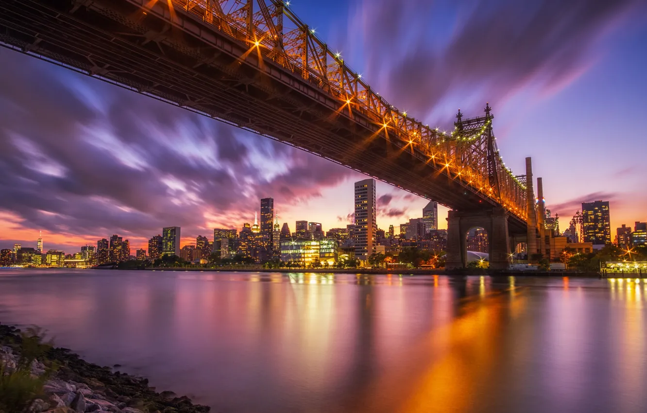 Photo wallpaper New York, USA, the Queensboro bridge