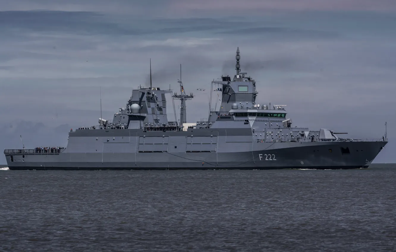 Photo wallpaper sea, Navy, frigate, Baden