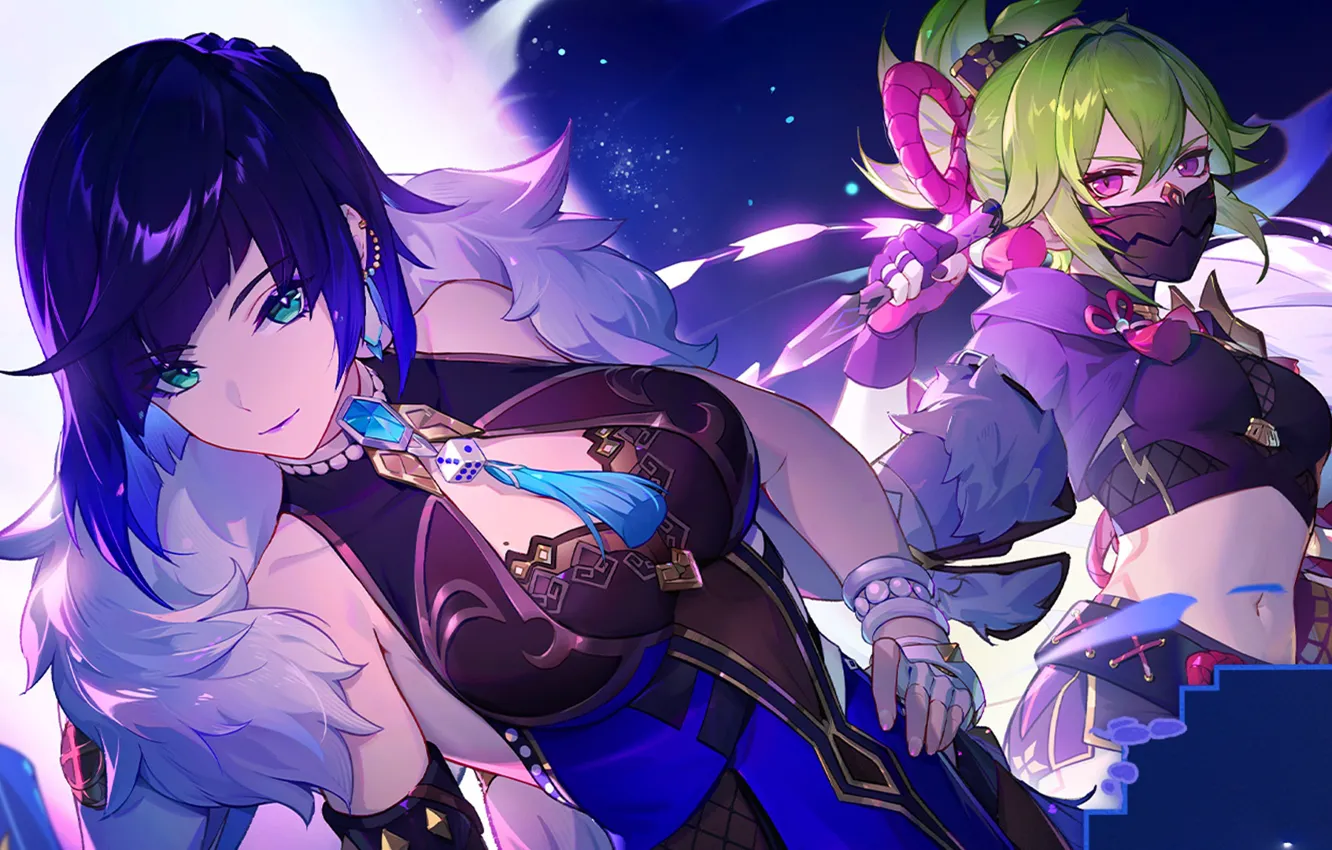 Photo wallpaper the game, impact, Genshin, Yelan, Kuki