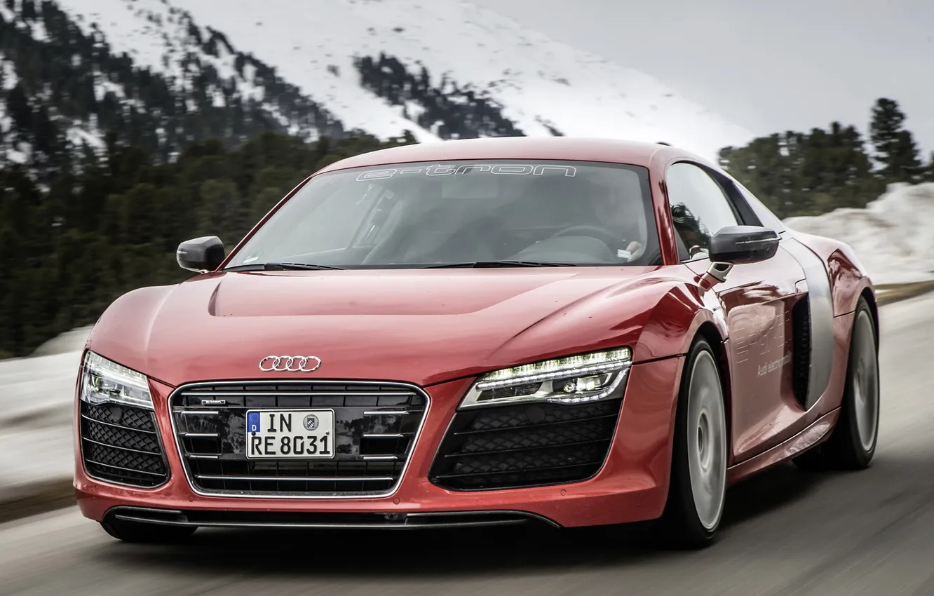 Photo wallpaper machine, Audi, speed, Prototype, e-tron, the front