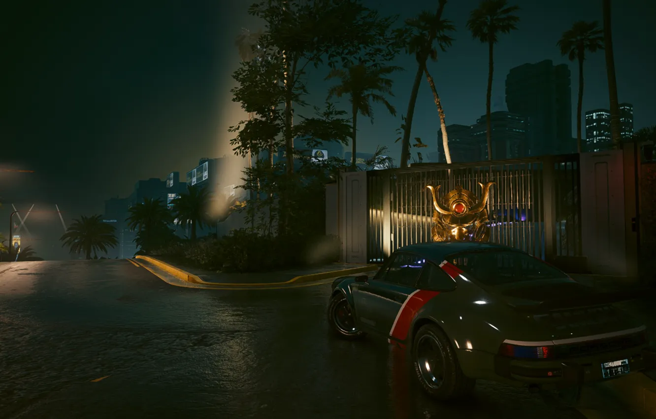 Photo wallpaper Wallpaeprs, Porsche, cyberpunk, cybepunk2077, kerrievrodin