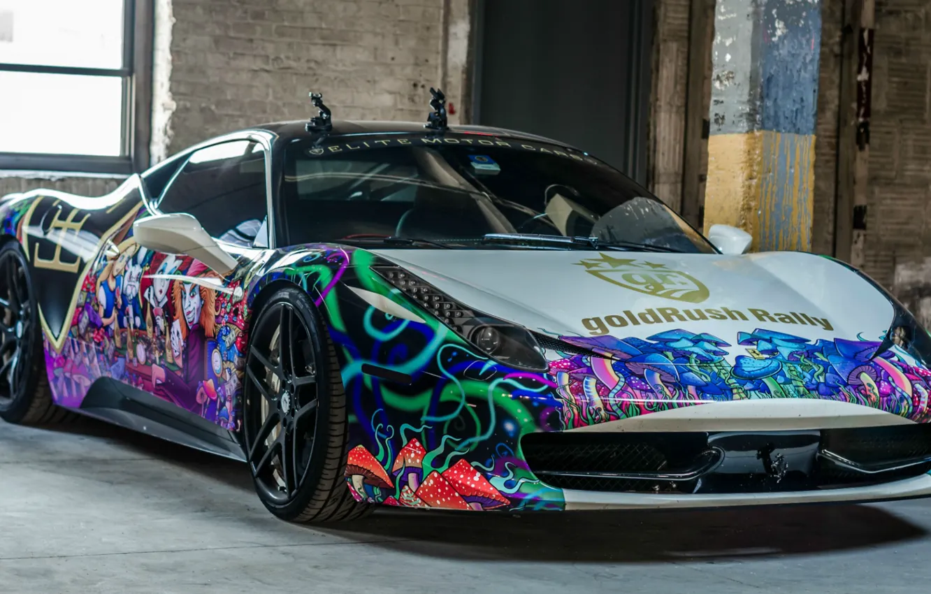 Photo wallpaper vinyl, Ferrari, Ferrari, Ferrari 458 Italia