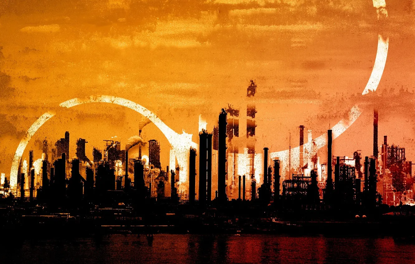 Photo wallpaper the city, industry, industry