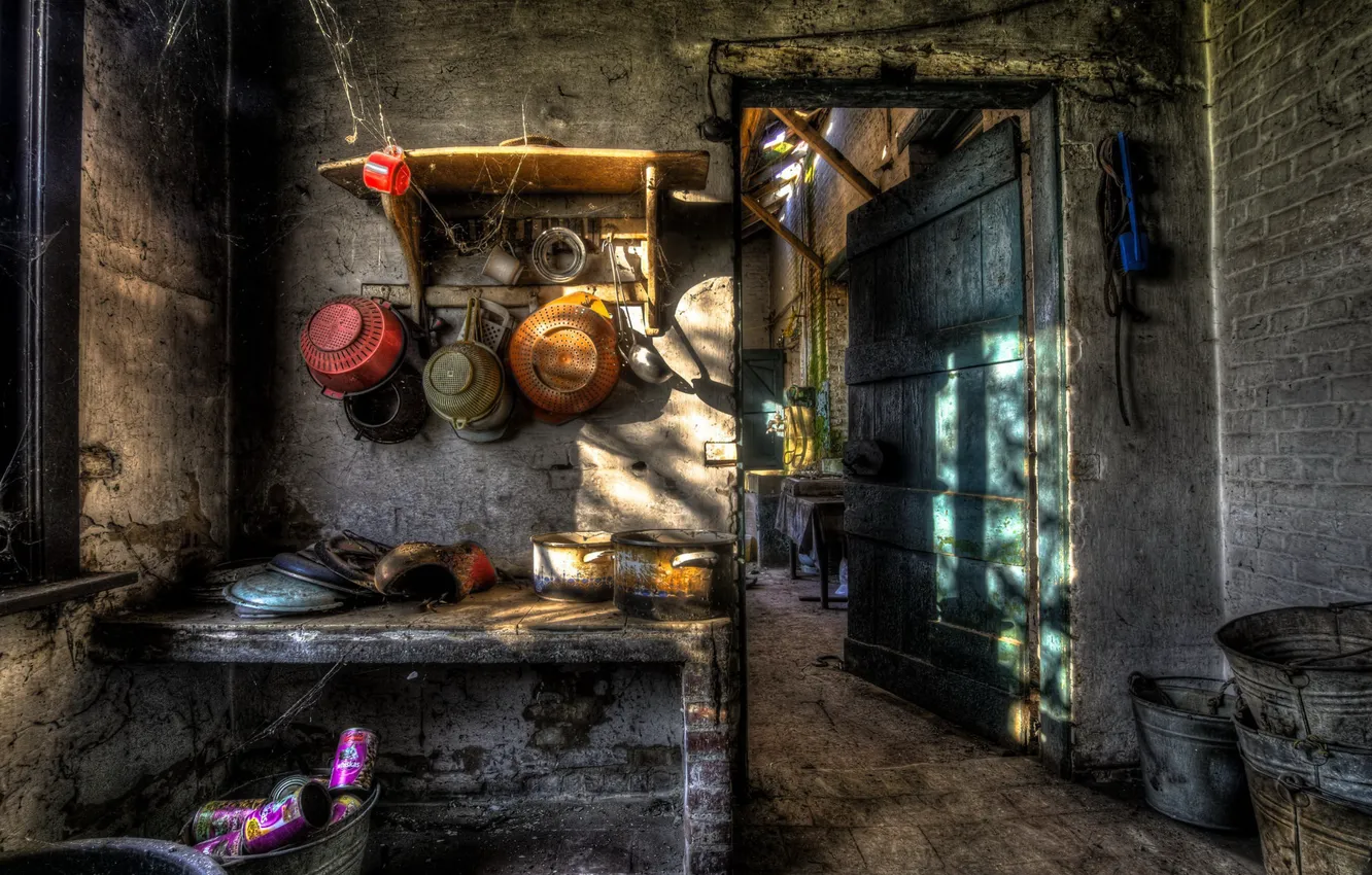Photo wallpaper room, kitchen, naturalism