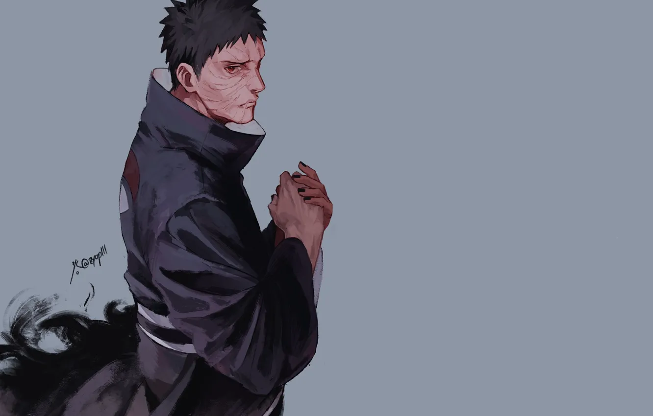 Photo wallpaper NARUTO, Fanart, Upholstered Uchiha, Obito Uchiha, Pixiv, Fanart From Pixiv, NARUTO: SHIPPŪDEN
