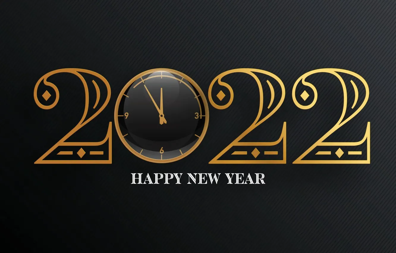 Photo wallpaper holiday, watch, new year, black background, Happy New Year, happy new year, Merry Christmas, 2022