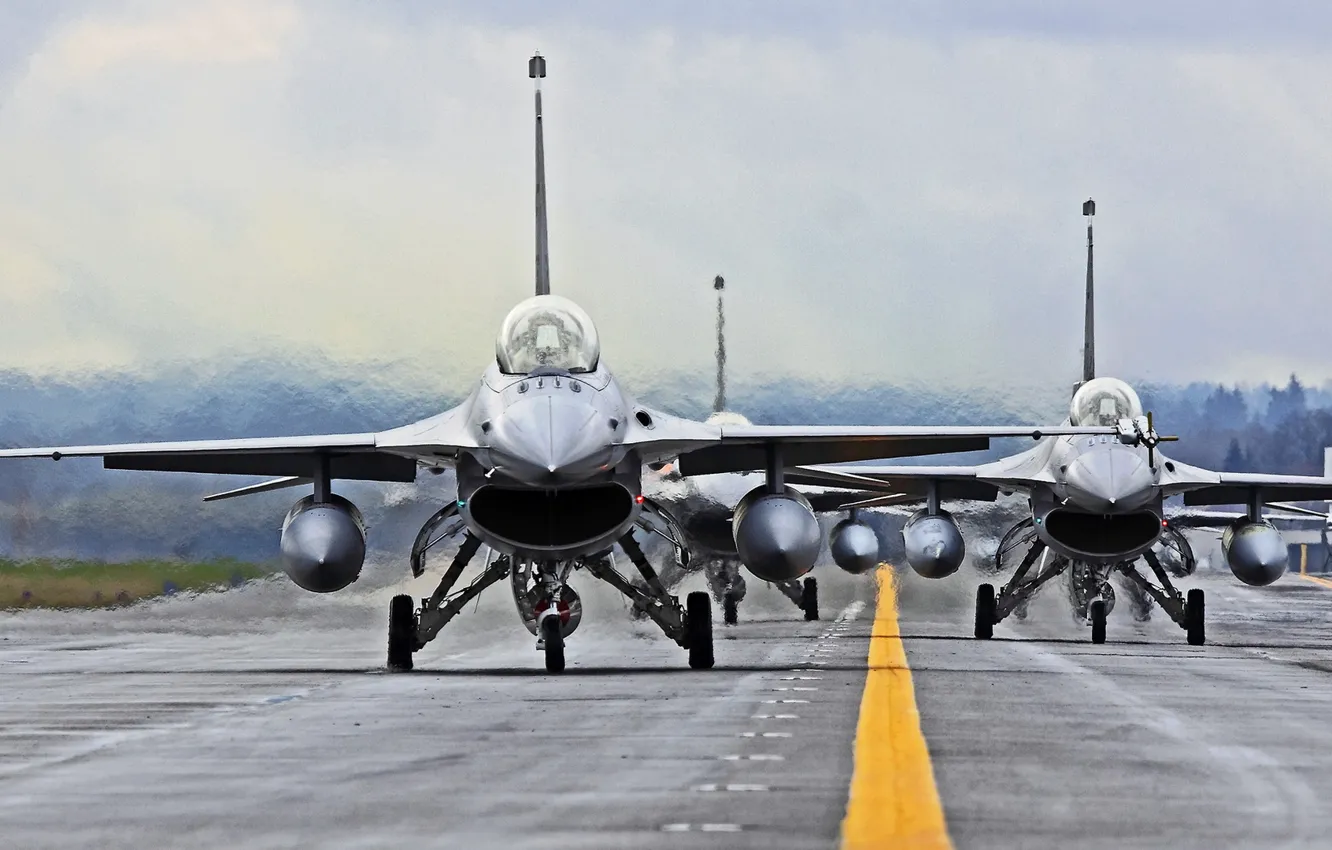 Photo wallpaper the plane, the airfield, the rise