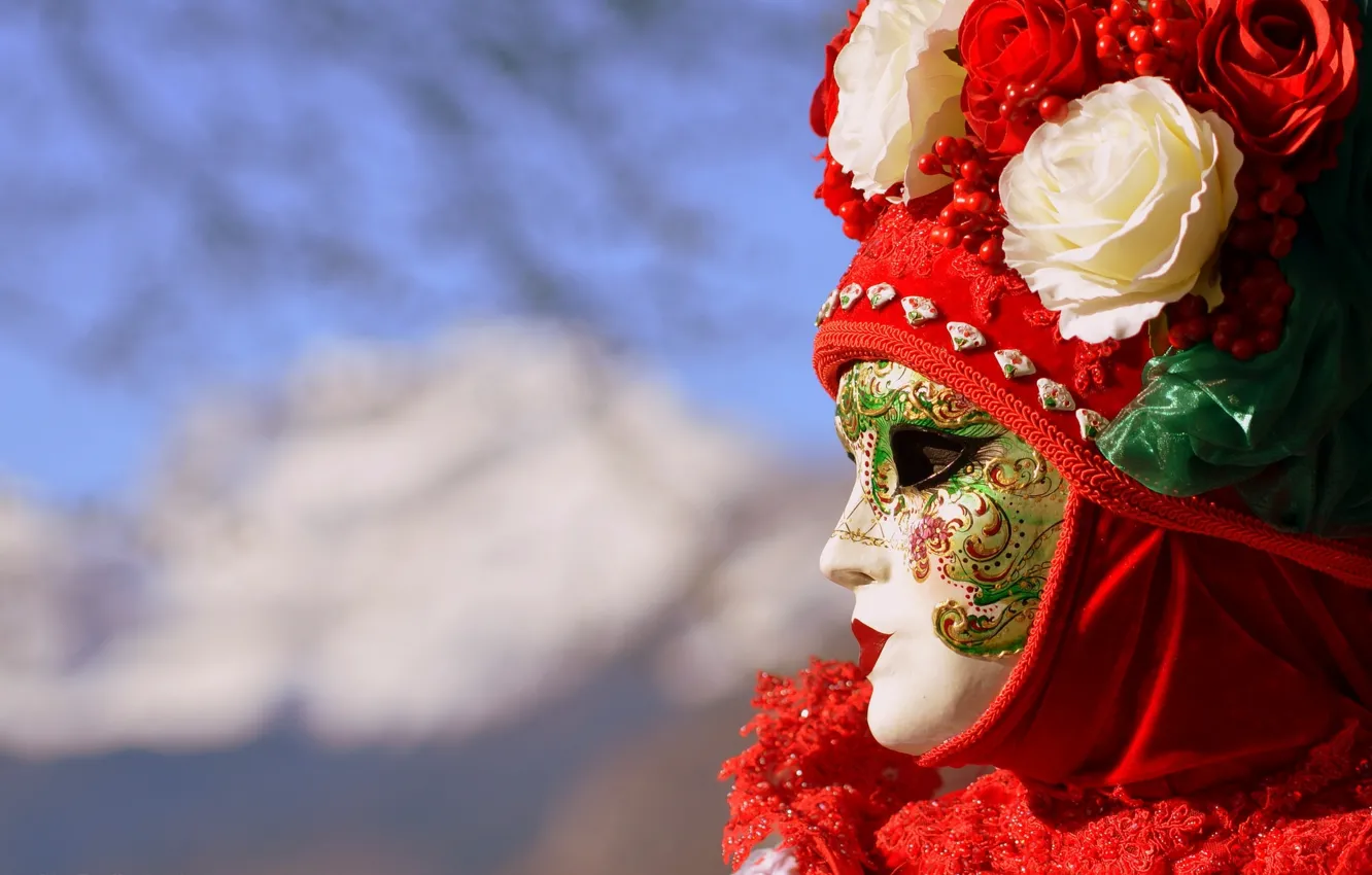 Photo wallpaper mask, Italy, Venice, carnival
