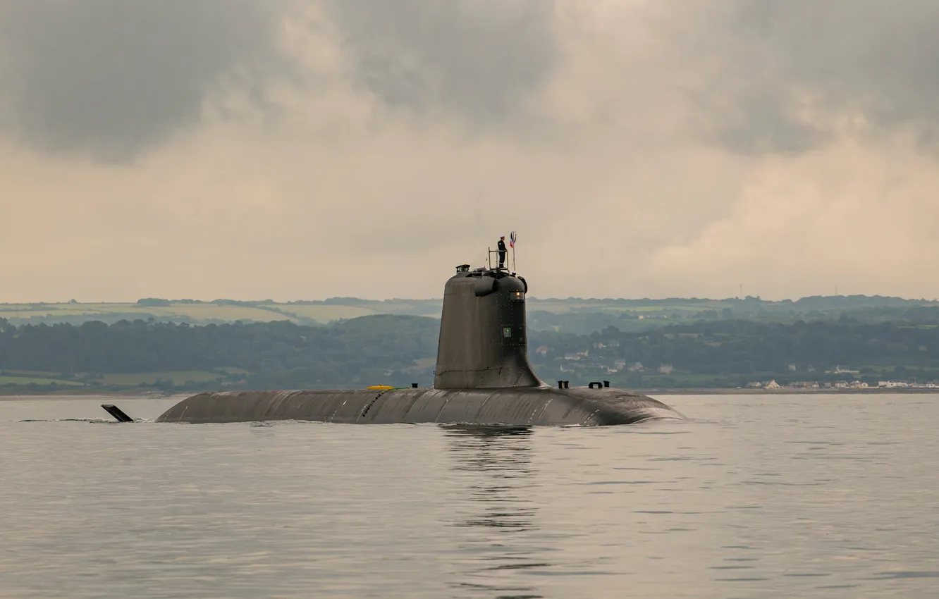 Photo wallpaper Nuclear submarine, French Navy, SNA Tourville