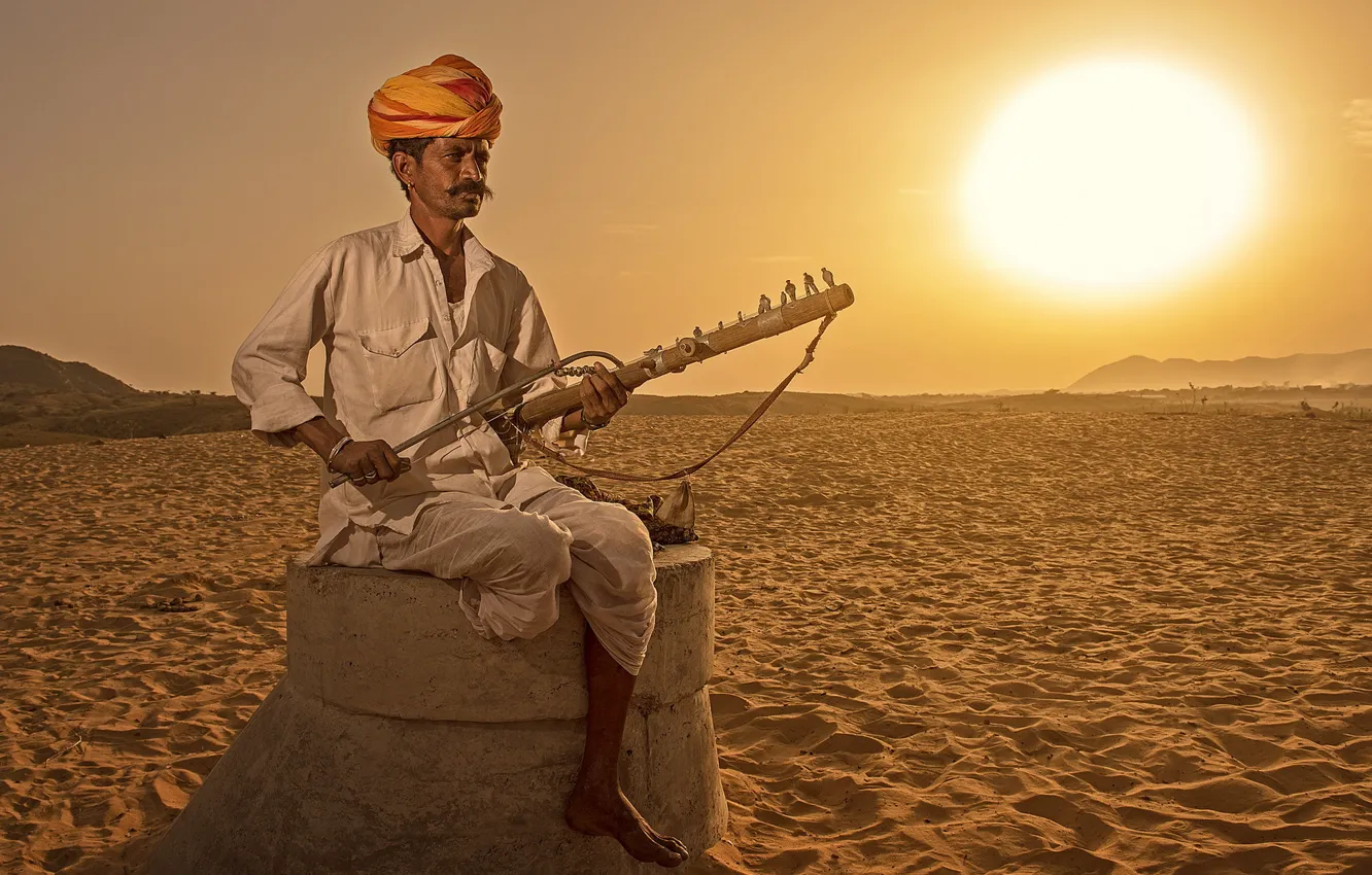 Photo wallpaper music, people, India, tool