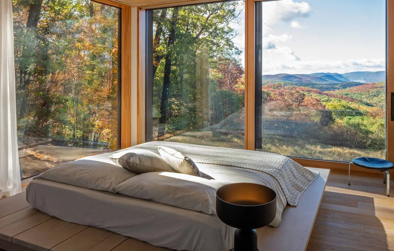 Photo wallpaper room, interior, bedroom, New York, the state of new York, Cold Spring, by Alloy Development, …