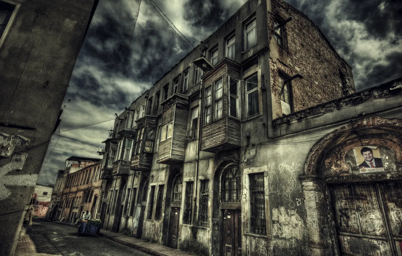 Photo wallpaper HDR, Street, Istanbul, Turkey, Street, Istanbul, Turkey, The old building