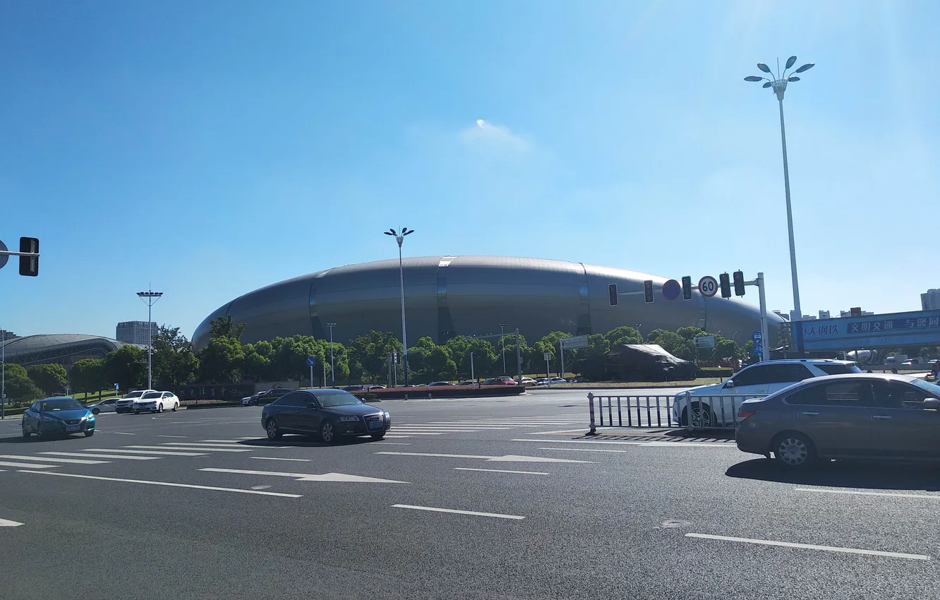 Photo wallpaper light, building, Load