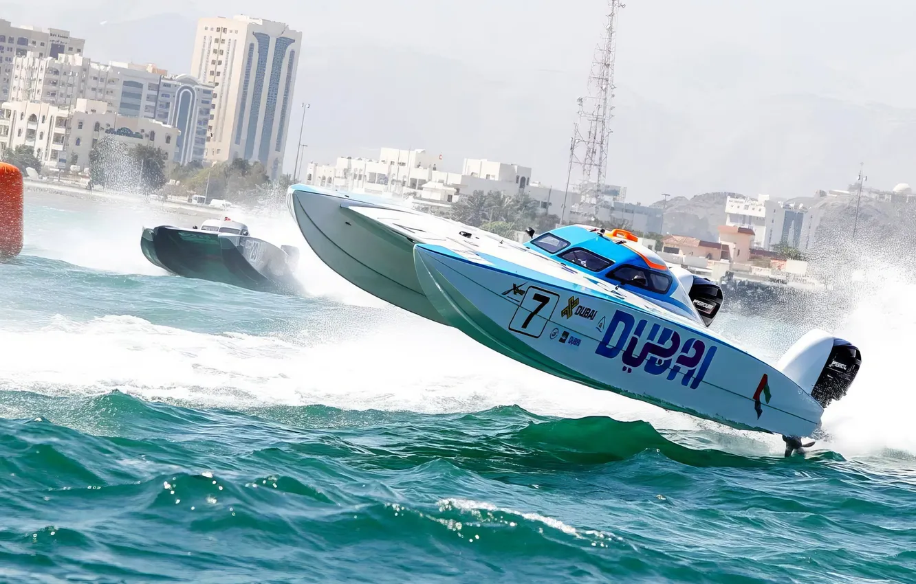 Photo wallpaper race, boat, speed