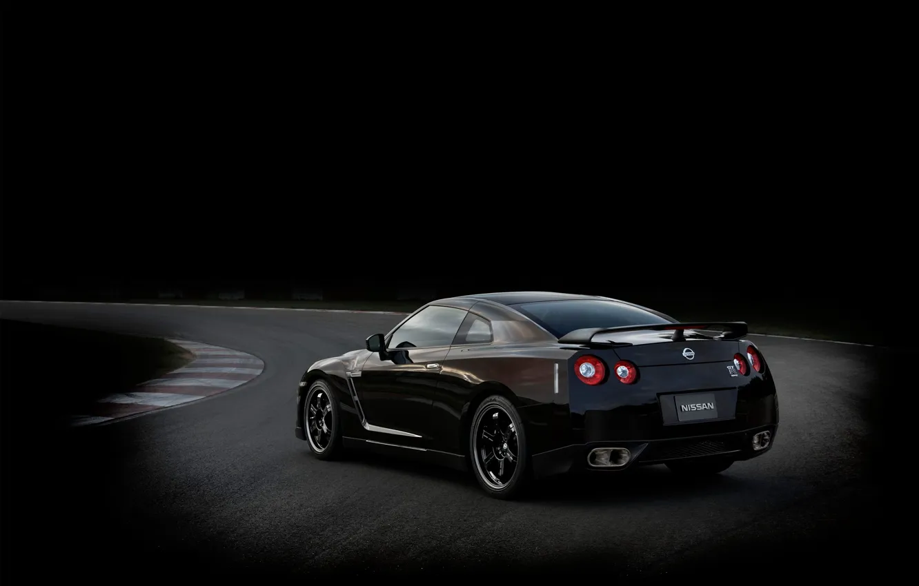 Photo wallpaper black, Nissan, SpecV, GT-R