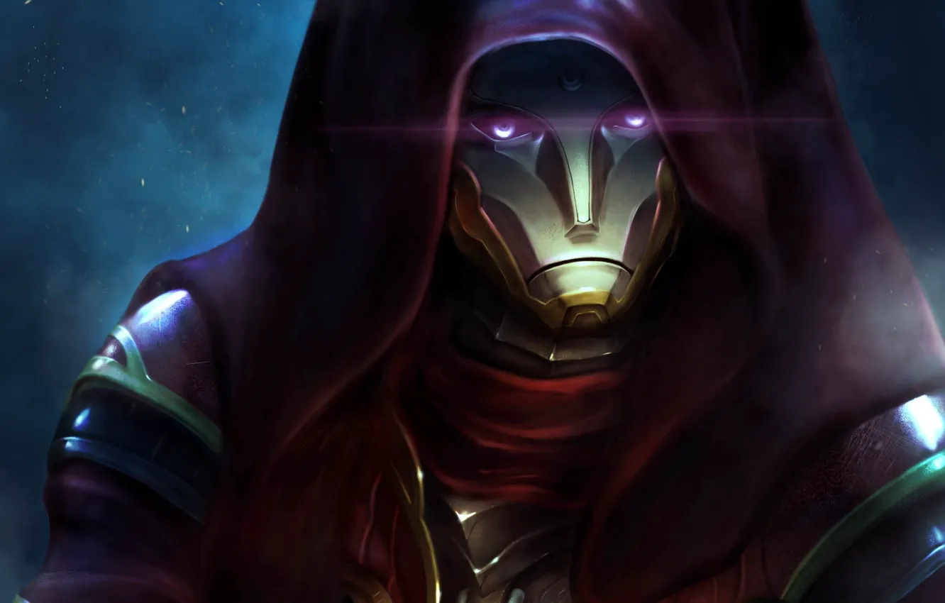 Photo wallpaper metal, mask, art, hood, male, Shang Yao Lin