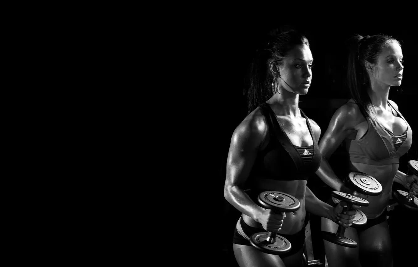 Photo wallpaper pose, female, workout, fitness