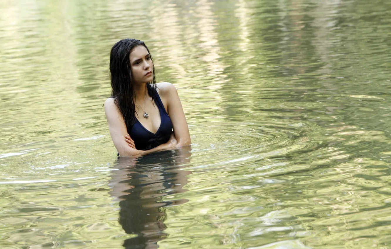 Photo wallpaper swimsuit, Nina Dobrev, The Vampire Diaries, in the water