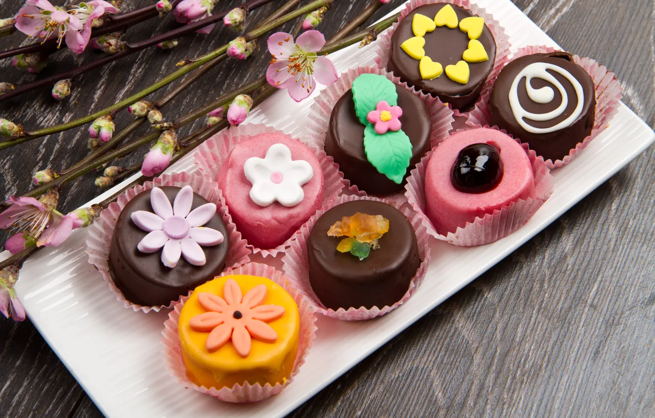 Photo wallpaper cake, cake, dessert, sweet, chocolate, sweet, dessert