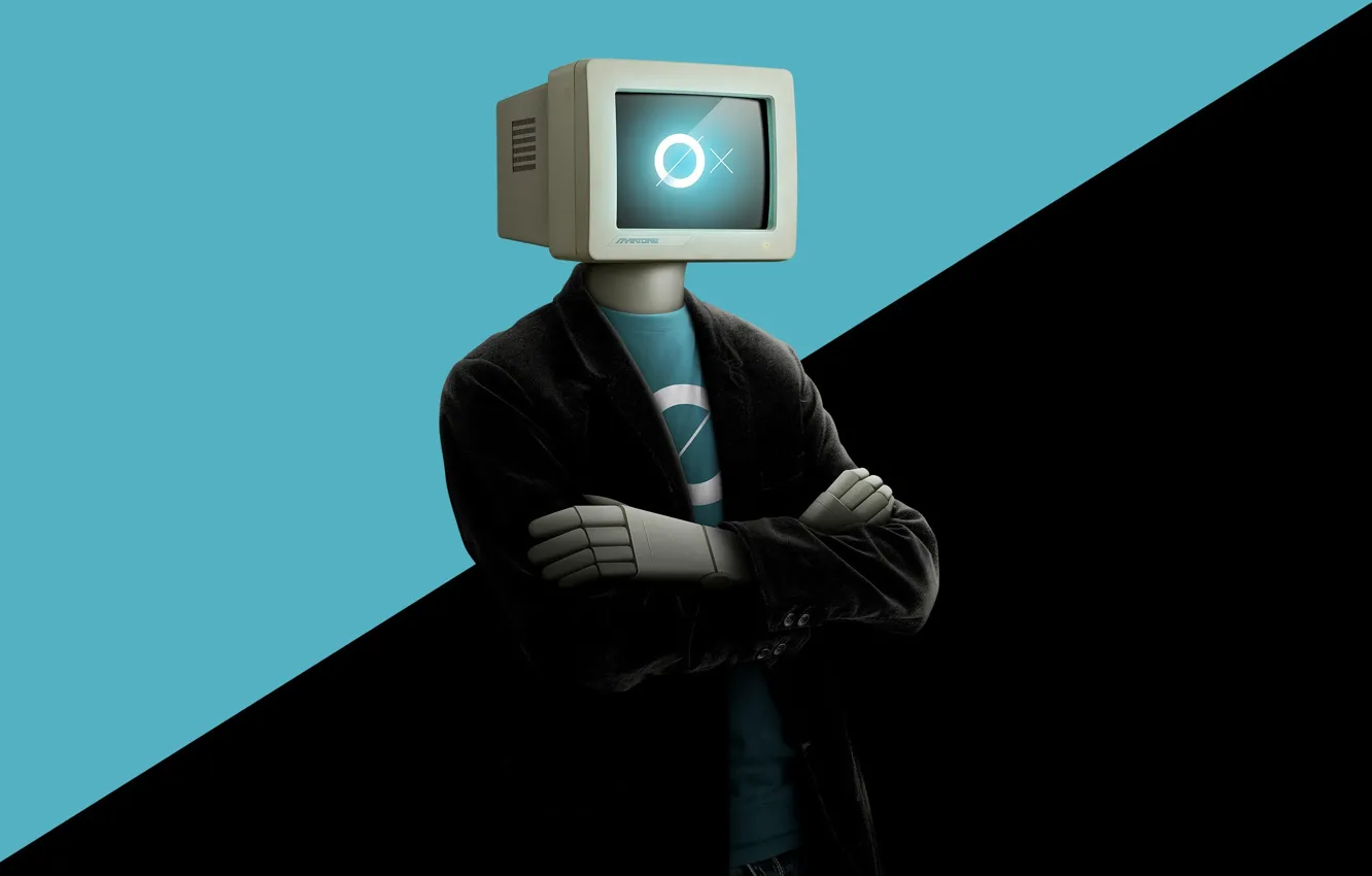 Photo wallpaper computer, humanoid