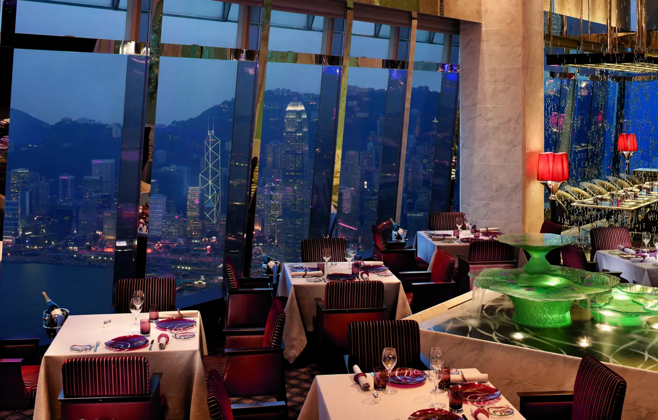 Photo wallpaper design, style, interior, restaurant, megapolis