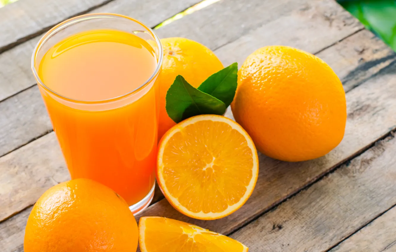 Photo wallpaper orange, juice, citrus