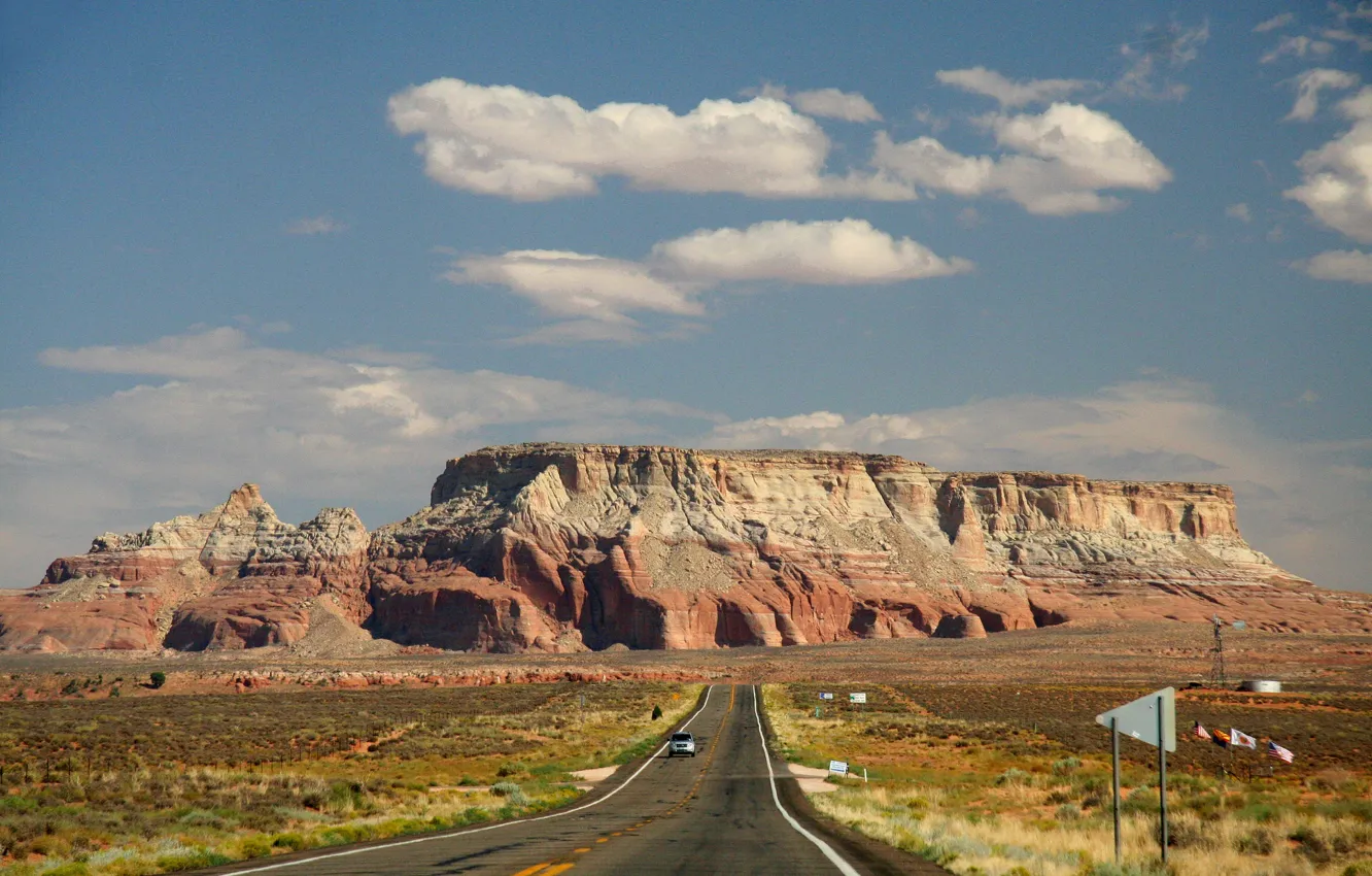 Photo wallpaper road, mountains, AZ, USA