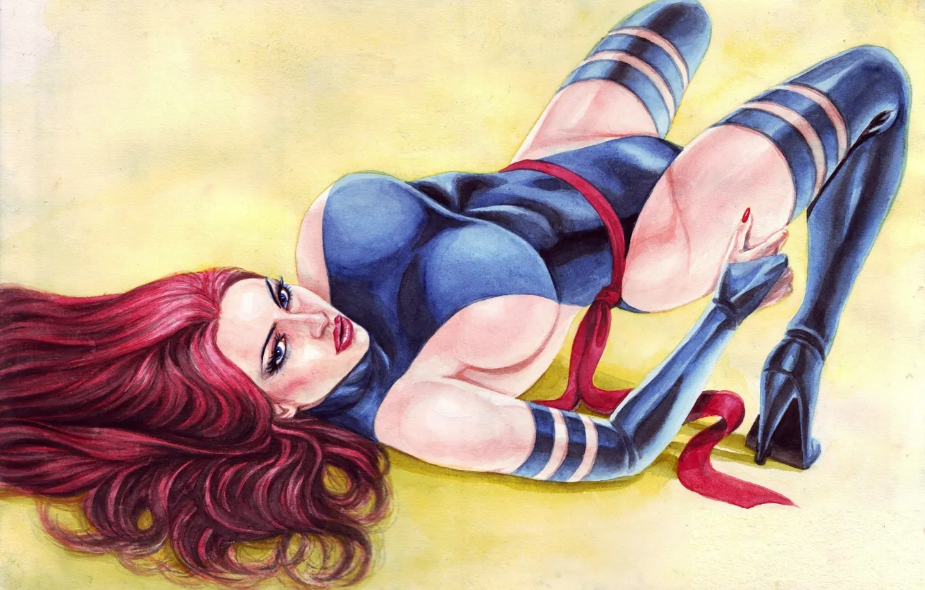 Photo wallpaper look, pose, fiction, figure, Marvel, legit, Psylocke, Elizabeth Braddock