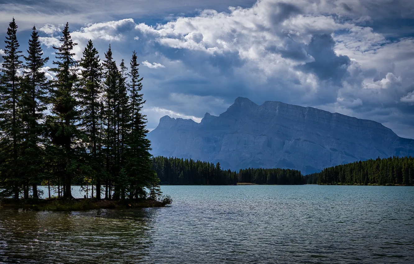 Photo wallpaper mountains, lake, Canada, Banff