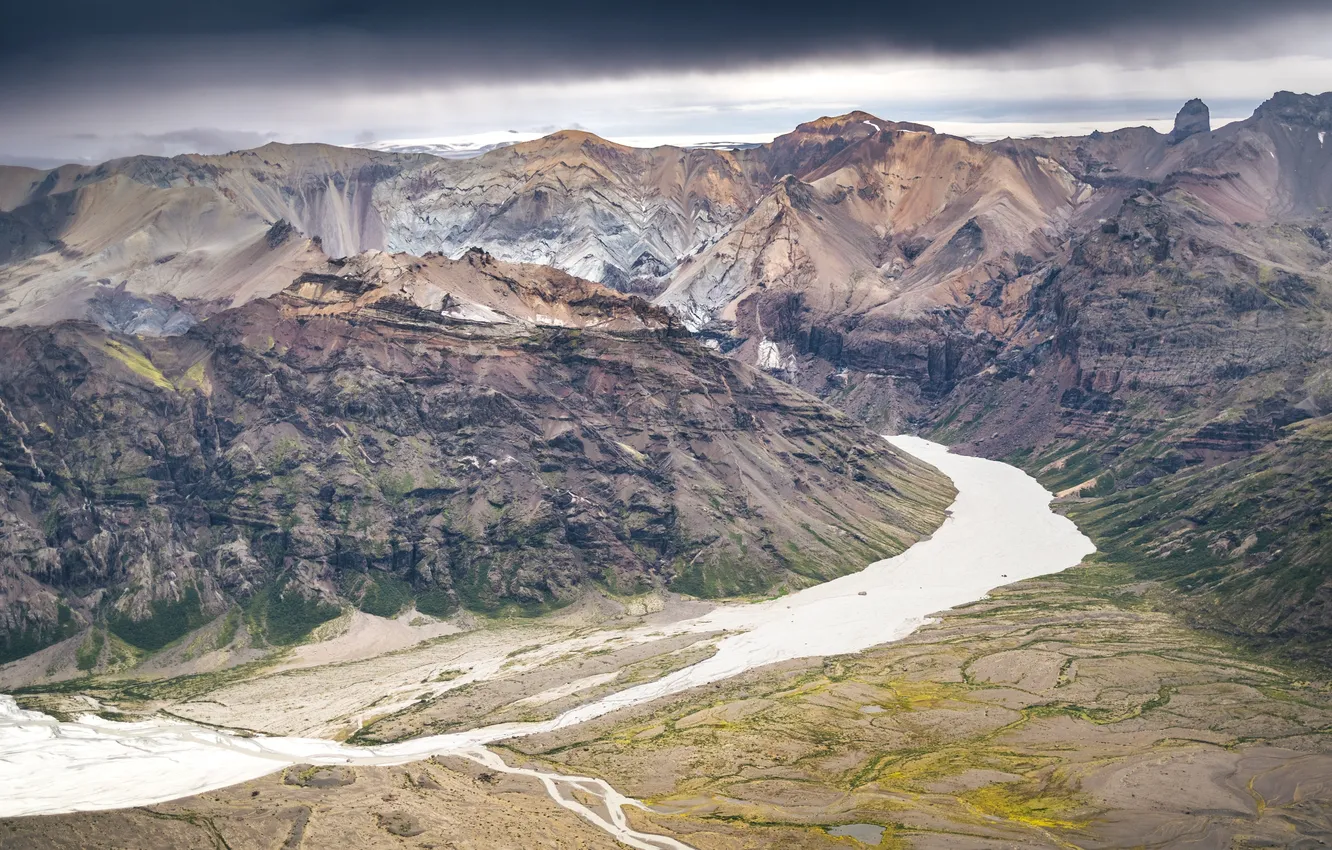 Photo wallpaper Iceland, mountain range, Skaftafel