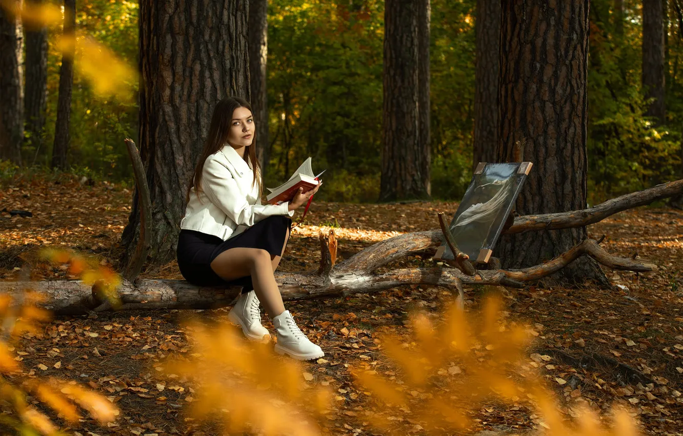 Photo wallpaper trees, landscape, nature, foliage, Zlata, Alexander Zhuravlev