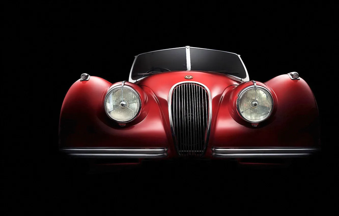 Photo wallpaper auto, red, lights, grille