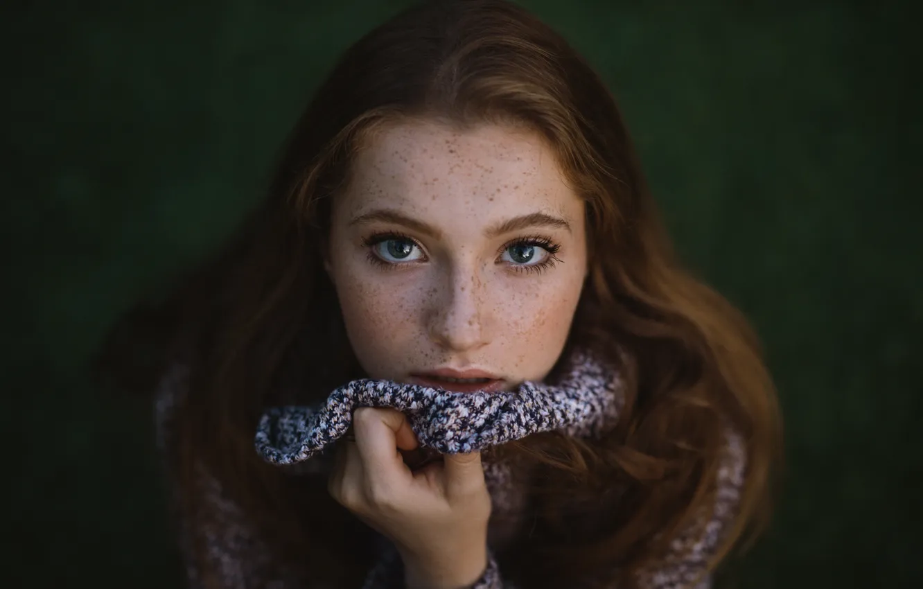 Photo wallpaper look, freckles, Jesse Duke, Ailish