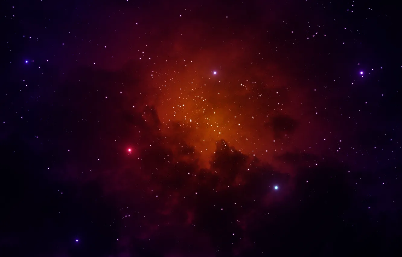 Photo wallpaper space, stars, nebula