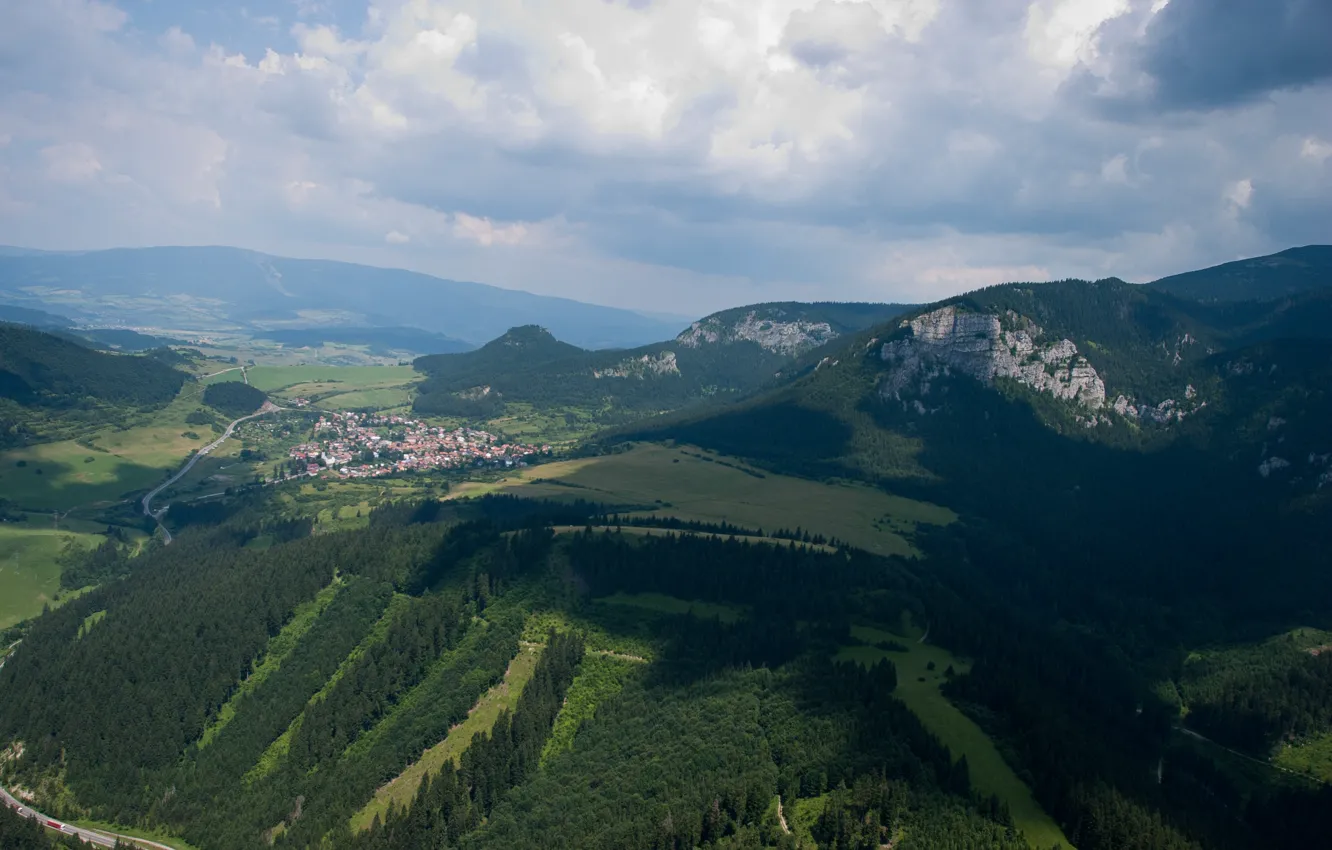 Photo wallpaper green, trees, nature, nice, Slovakia, beatiful, Liptov, Valaska Dubova