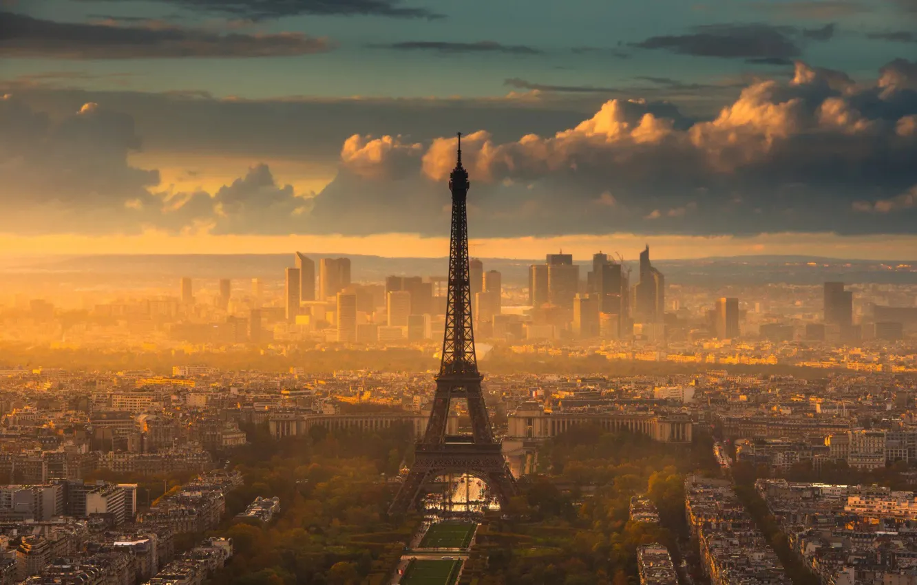 Photo wallpaper the city, France, Paris, the evening