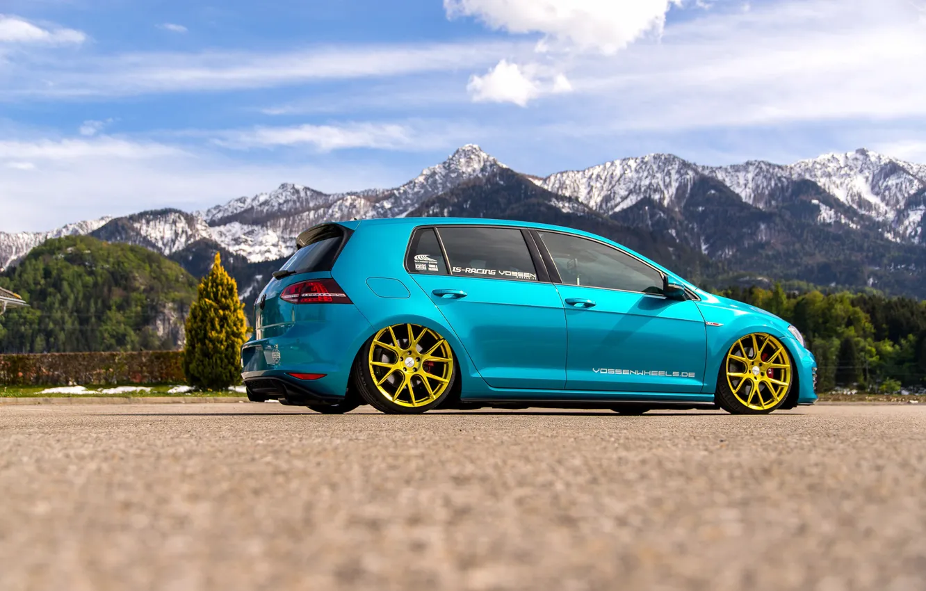 Photo wallpaper Volkswagen, golf, tuning, GTI, stance, MK7