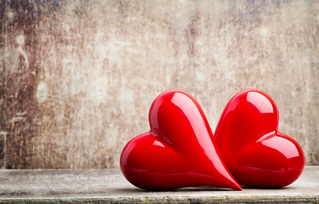 Photo wallpaper love, heart, pair, love, lovers, heart, wood, romantic