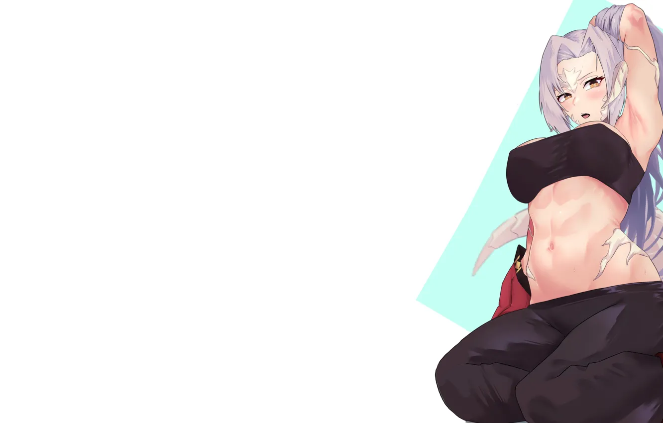 Photo wallpaper girl, sexy, hot girl, anime, babe, hot babe, armpit, armpits