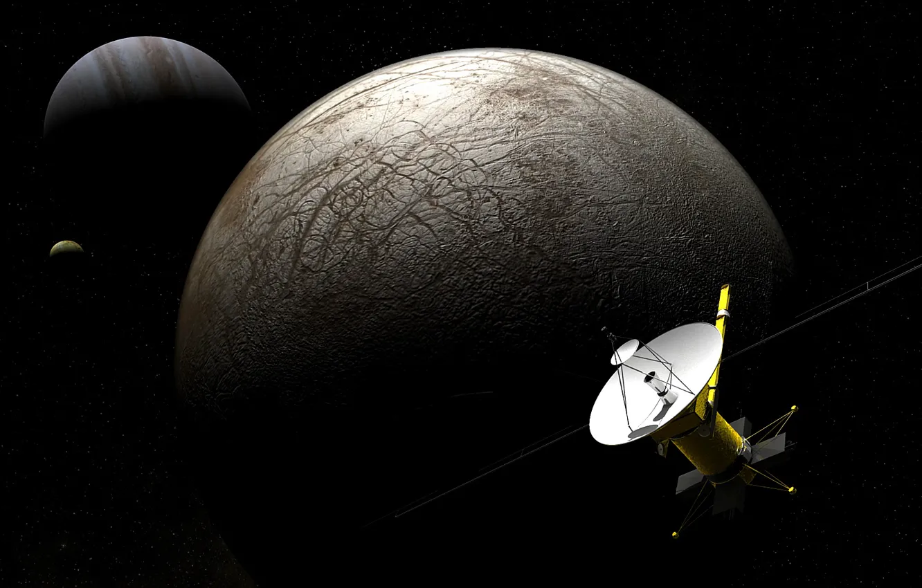 Photo wallpaper Europe, Jupiter, NASA, interplanetary station, Europa Clipper