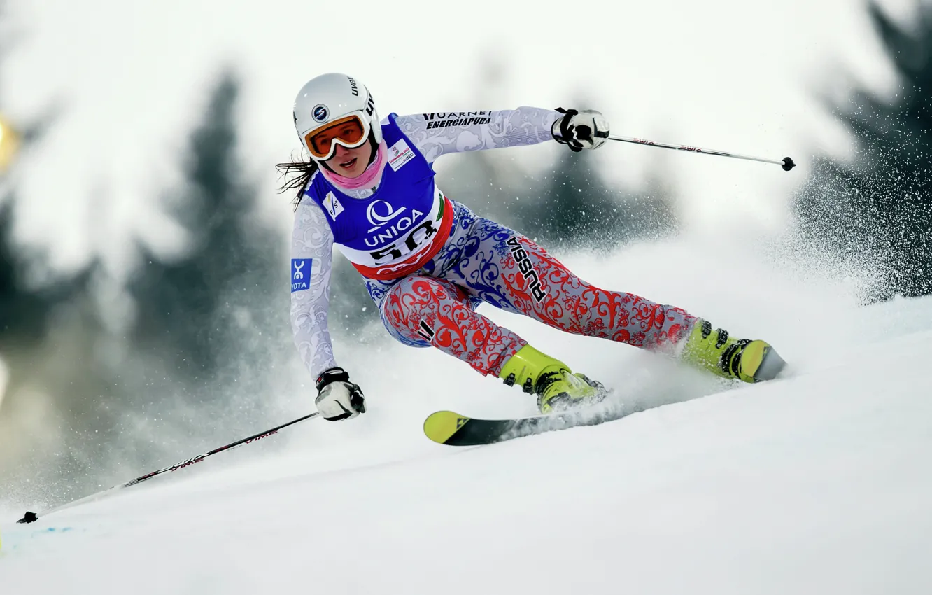 Photo wallpaper Russia, skiing, Sochi 2014, The XXII Winter Olympic Games, Daria Astapenko