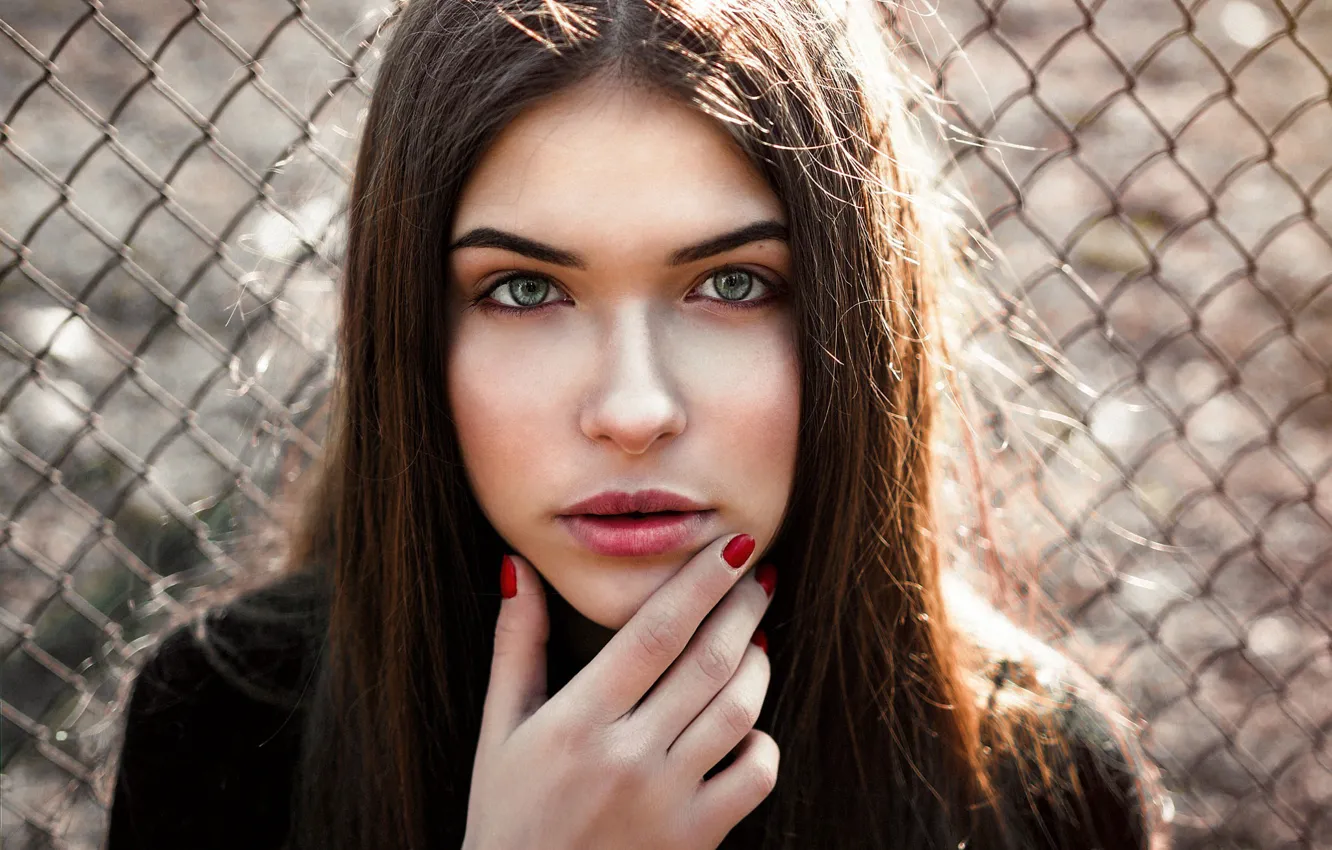 Photo wallpaper look, the sun, close-up, face, pose, model, portrait, hands