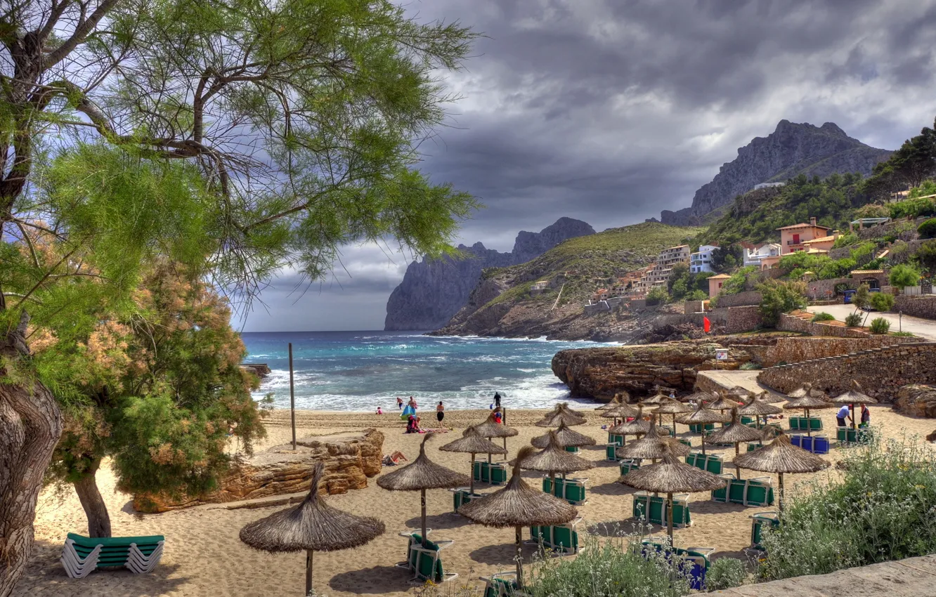 Photo wallpaper city, sea, nature