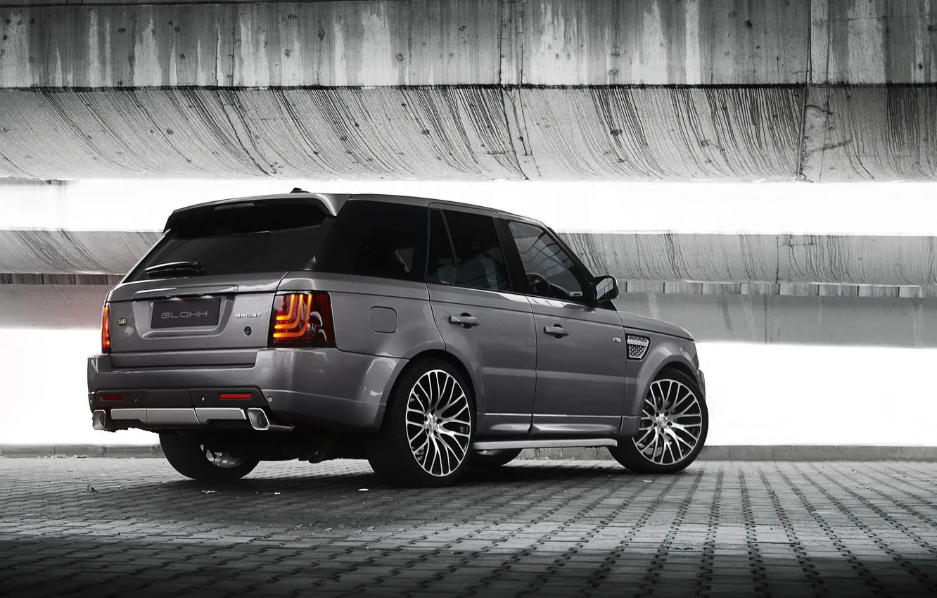 Photo wallpaper lights, Land Rover, black, auto, Sport, Romania, Bucharest, range rover