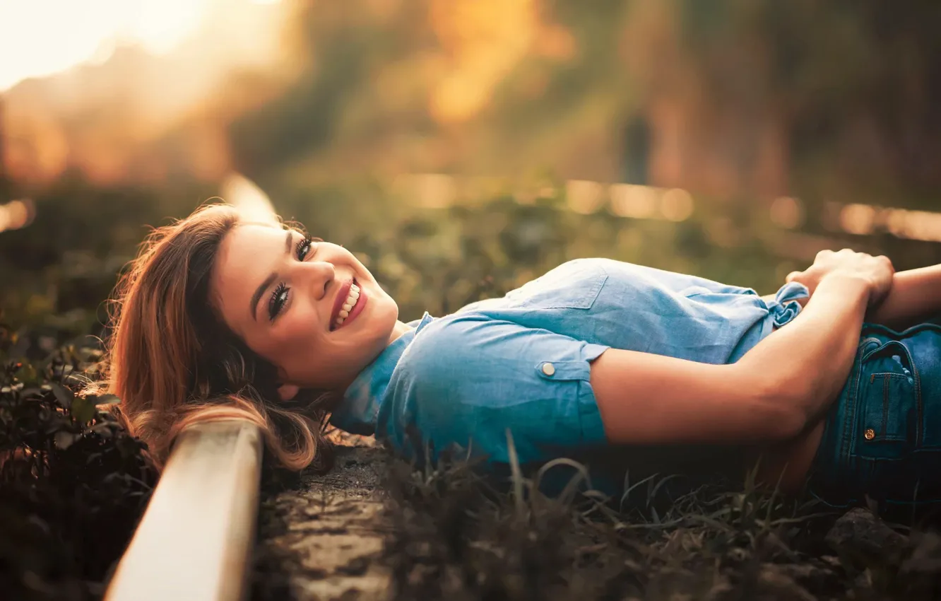 Photo wallpaper look, girl, light, pose, smile, lies, Sérgio Pinheiro, Wanessa