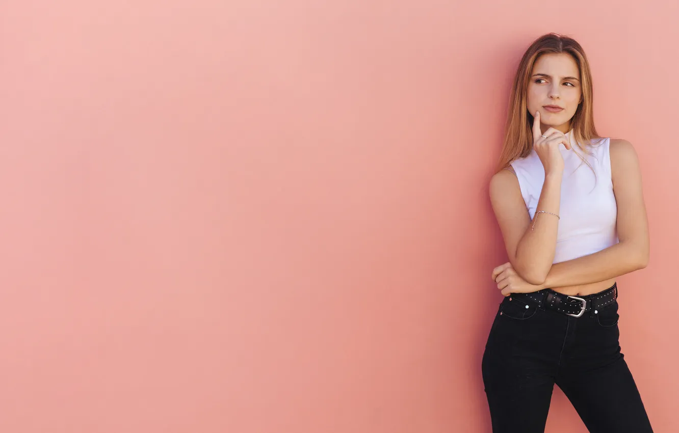 Photo wallpaper girl, beautiful, model, sweet, thoughtful